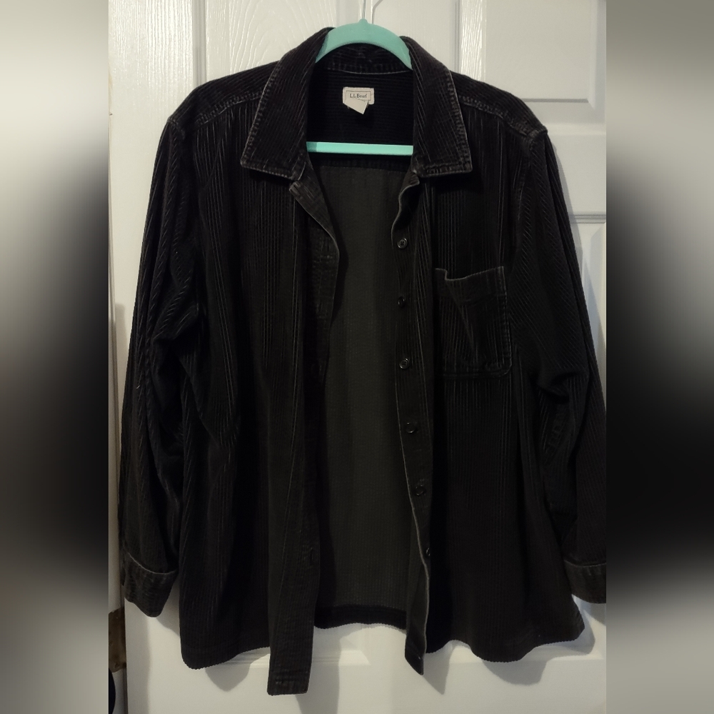 LLBean Black Lightweight Shirt Jacket